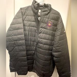 Black Chicago Fire Soccer Columbia Men’s Large Coat